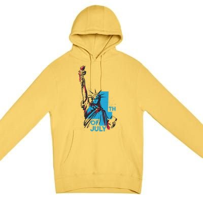 Fourth Of July Statue Of Liberty Premium Pullover Hoodie