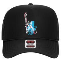 Fourth Of July Statue Of Liberty High Crown Mesh Back Trucker Hat