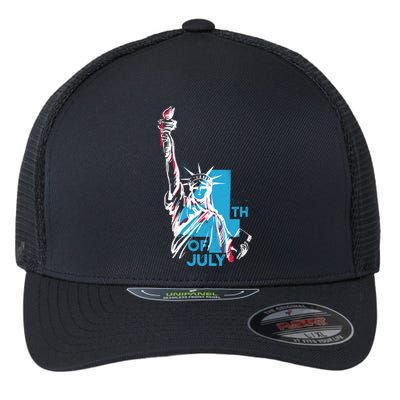 Fourth Of July Statue Of Liberty Flexfit Unipanel Trucker Cap