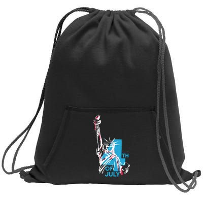 Fourth Of July Statue Of Liberty Sweatshirt Cinch Pack Bag