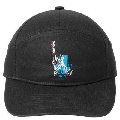 Fourth Of July Statue Of Liberty 7-Panel Snapback Hat