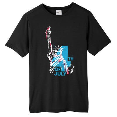 Fourth Of July Statue Of Liberty Tall Fusion ChromaSoft Performance T-Shirt