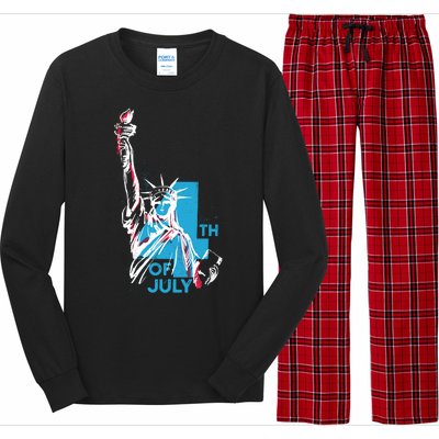 Fourth Of July Statue Of Liberty Long Sleeve Pajama Set