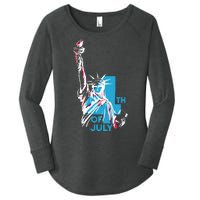 Fourth Of July Statue Of Liberty Women's Perfect Tri Tunic Long Sleeve Shirt