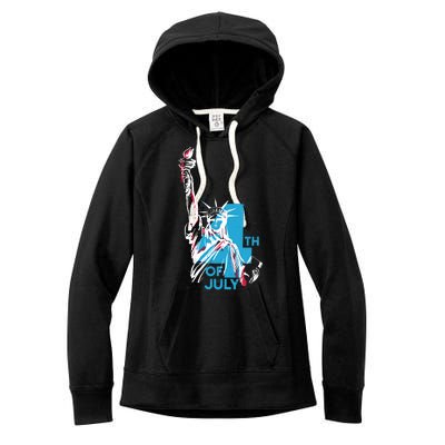 Fourth Of July Statue Of Liberty Women's Fleece Hoodie