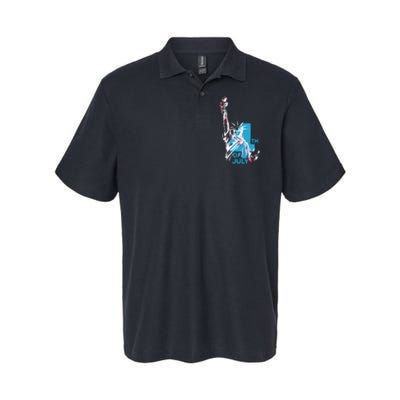 Fourth Of July Statue Of Liberty Softstyle Adult Sport Polo