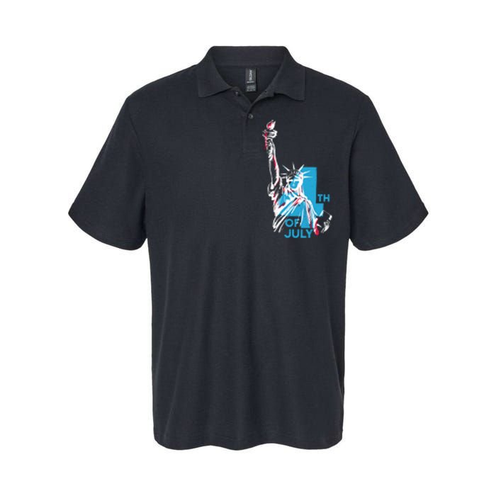 Fourth Of July Statue Of Liberty Softstyle Adult Sport Polo