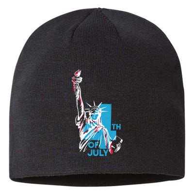 Fourth Of July Statue Of Liberty Sustainable Beanie