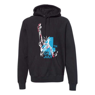 Fourth Of July Statue Of Liberty Premium Hoodie