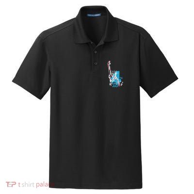 Fourth Of July Statue Of Liberty Dry Zone Grid Polo