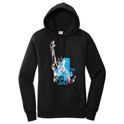 Fourth Of July Statue Of Liberty Women's Pullover Hoodie