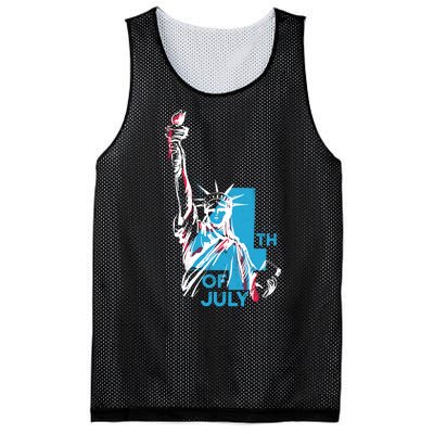 Fourth Of July Statue Of Liberty Mesh Reversible Basketball Jersey Tank