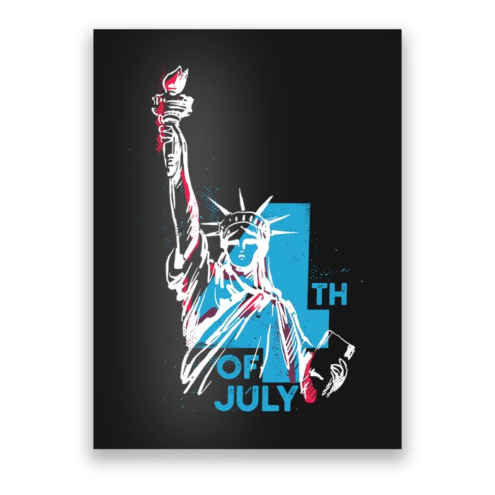 Fourth Of July Statue Of Liberty Poster