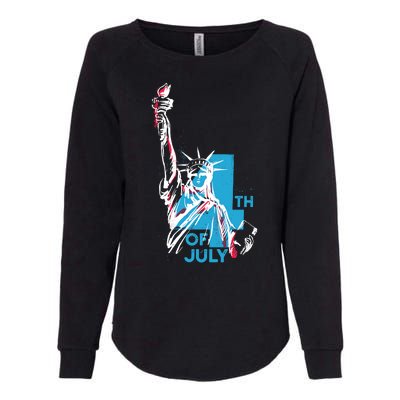 Fourth Of July Statue Of Liberty Womens California Wash Sweatshirt