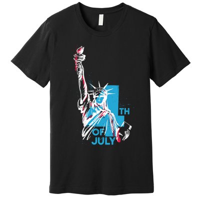 Fourth Of July Statue Of Liberty Premium T-Shirt