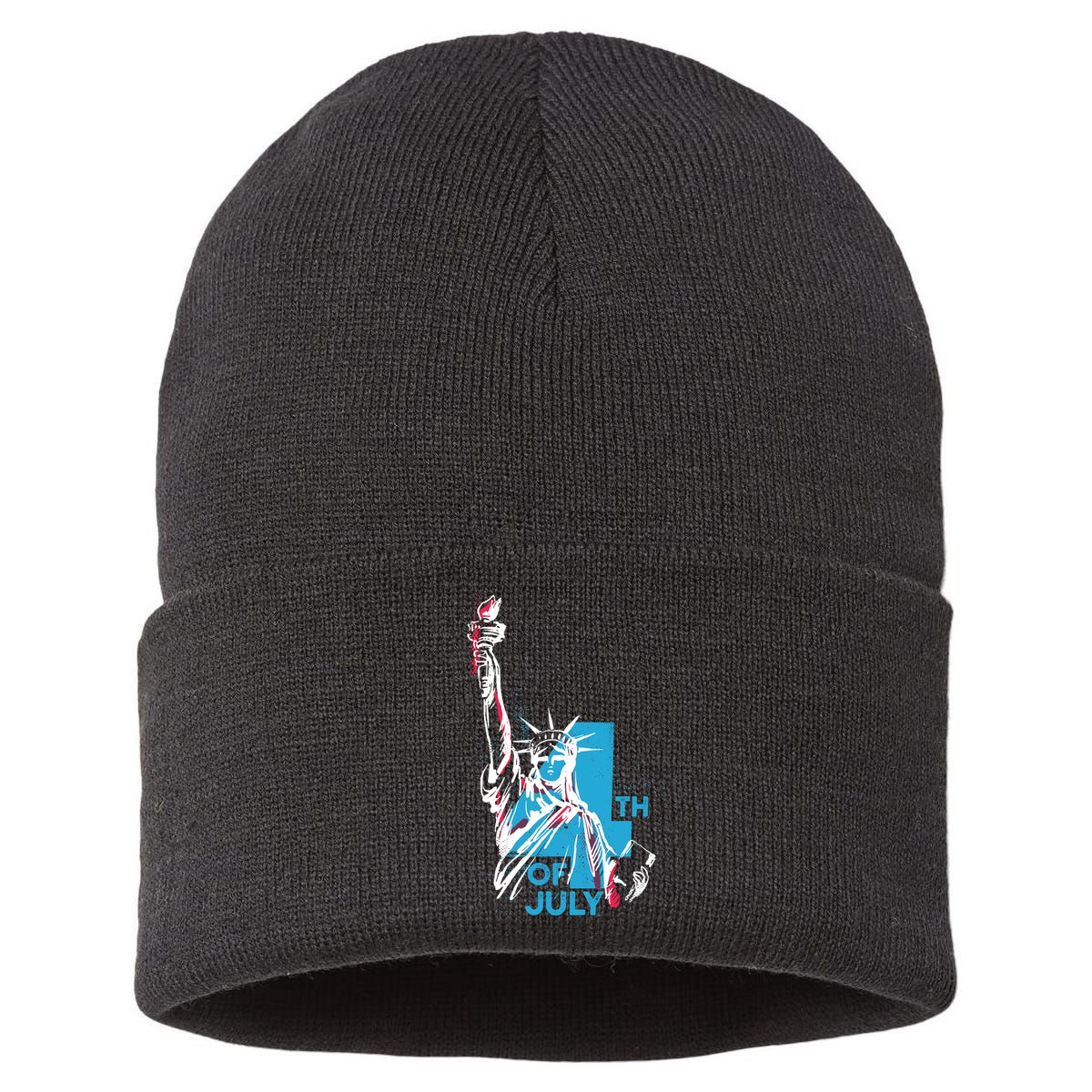 Fourth Of July Statue Of Liberty Sustainable Knit Beanie