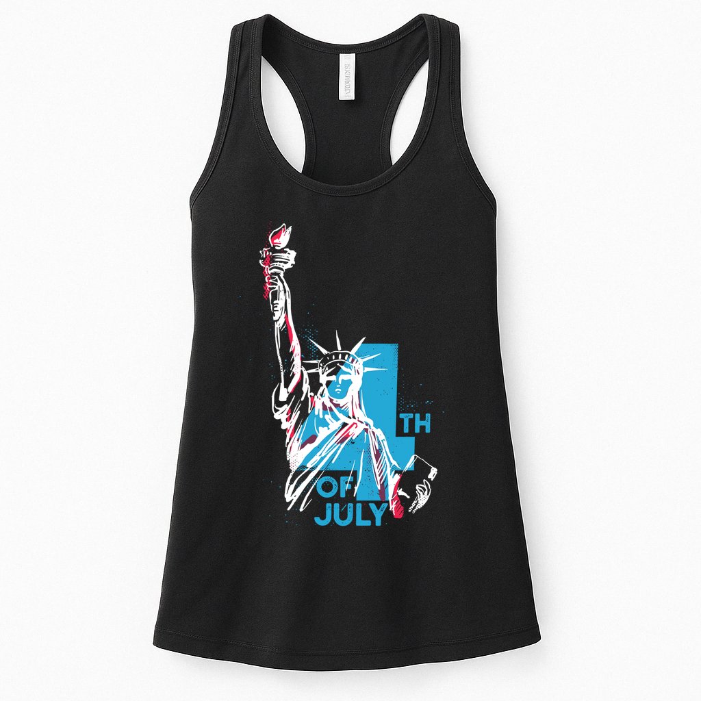 Fourth Of July Statue Of Liberty Womens Tank Top