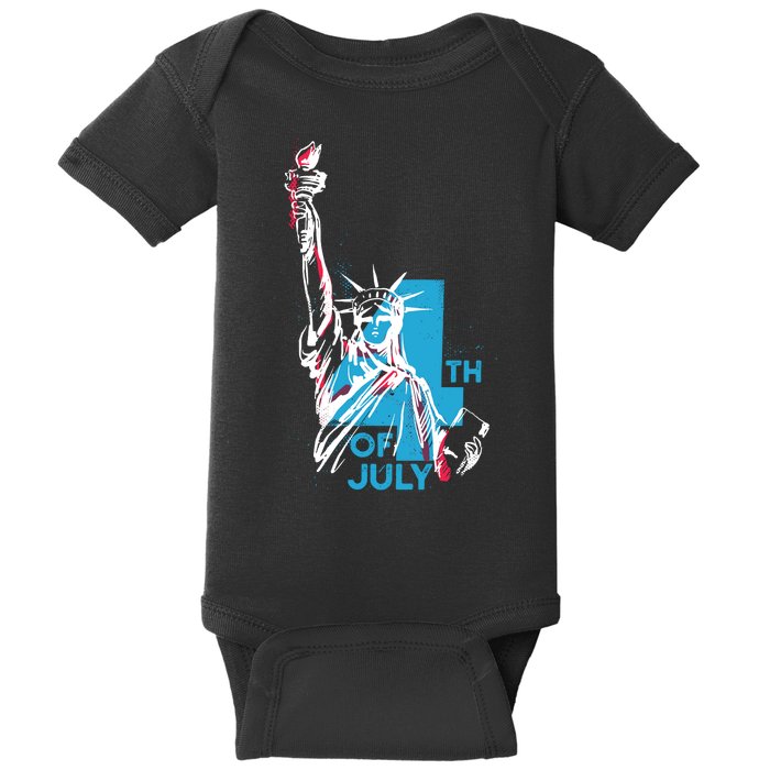 Fourth Of July Statue Of Liberty Baby Bodysuit