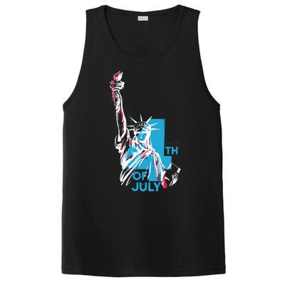 Fourth Of July Statue Of Liberty PosiCharge Competitor Tank