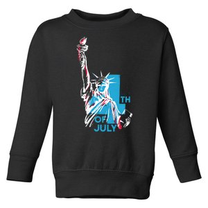 Fourth Of July Statue Of Liberty Toddler Sweatshirt