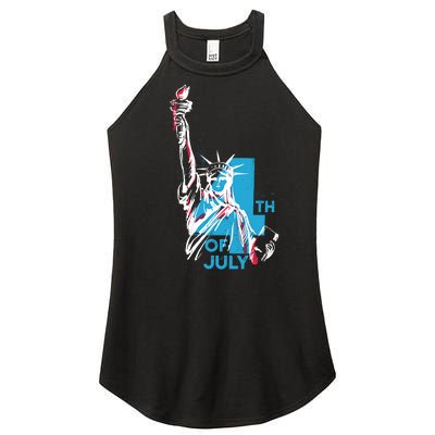 Fourth Of July Statue Of Liberty Women's Perfect Tri Rocker Tank