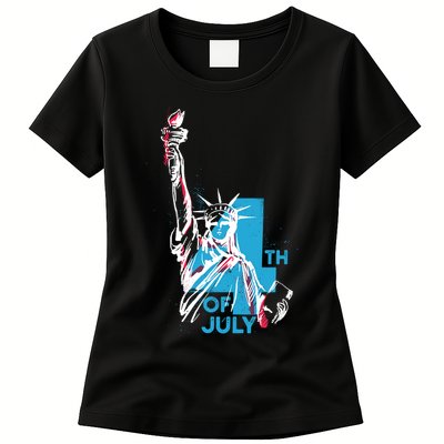Fourth Of July Statue Of Liberty Womens T-Shirt