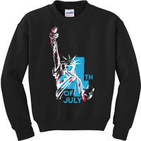 Fourth Of July Statue Of Liberty Kids Sweatshirt