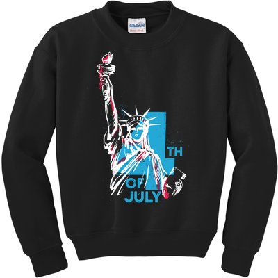 Fourth Of July Statue Of Liberty Kids Sweatshirt