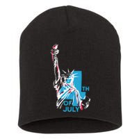 Fourth Of July Statue Of Liberty Short Acrylic Beanie