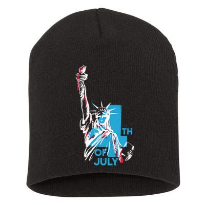 Fourth Of July Statue Of Liberty Short Acrylic Beanie