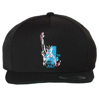Fourth Of July Statue Of Liberty Wool Snapback Cap