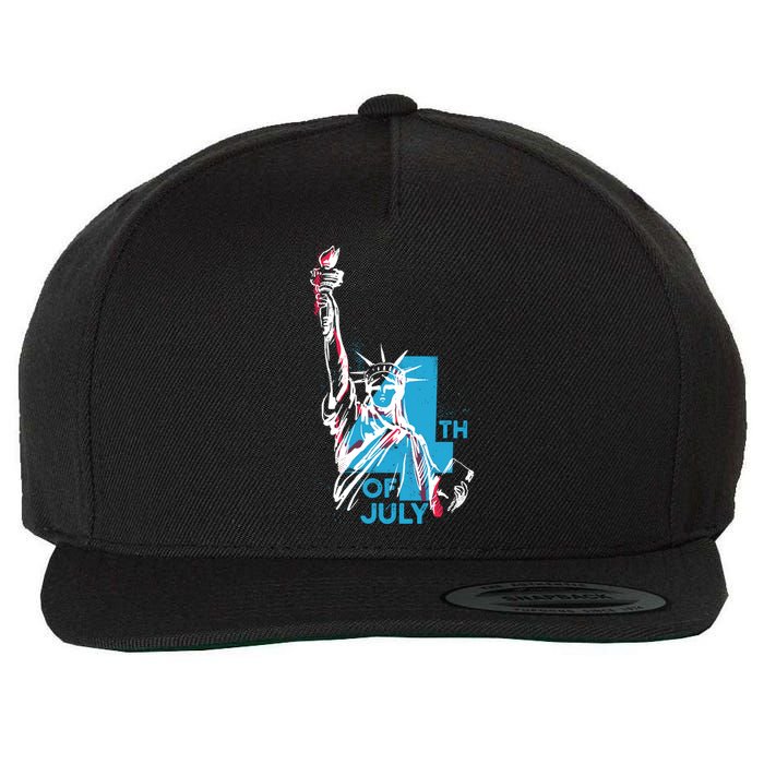 Fourth Of July Statue Of Liberty Wool Snapback Cap