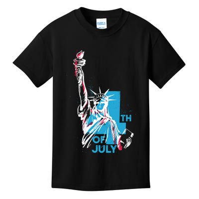 Fourth Of July Statue Of Liberty Kids T-Shirt