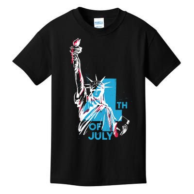 Fourth Of July Statue Of Liberty Kids T-Shirt