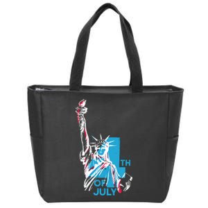 Fourth Of July Statue Of Liberty Zip Tote Bag