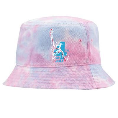 Fourth Of July Statue Of Liberty Tie-Dyed Bucket Hat