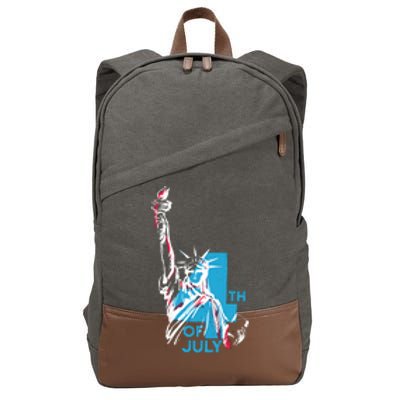 Fourth Of July Statue Of Liberty Cotton Canvas Backpack