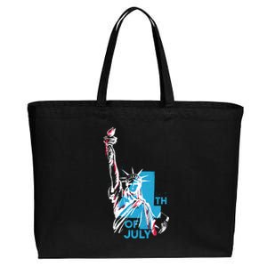 Fourth Of July Statue Of Liberty Cotton Canvas Jumbo Tote