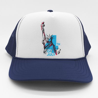 Fourth Of July Statue Of Liberty Trucker Hat