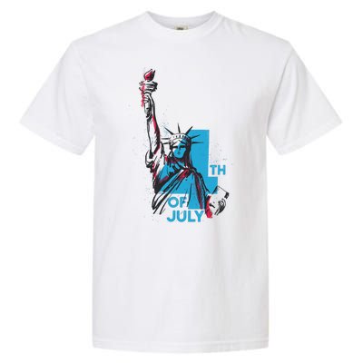 Fourth Of July Statue Of Liberty Garment-Dyed Heavyweight T-Shirt