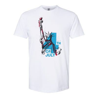 Fourth Of July Statue Of Liberty Softstyle CVC T-Shirt