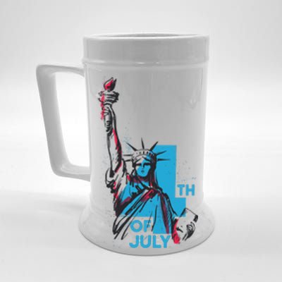 Fourth Of July Statue Of Liberty Beer Stein