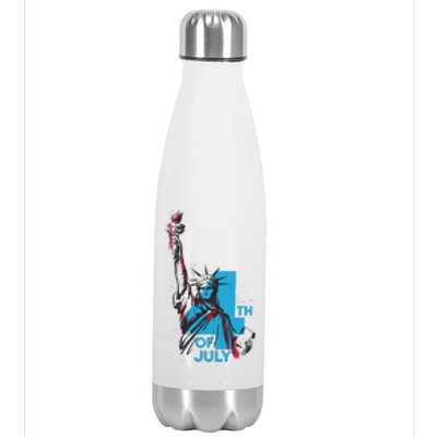 Fourth Of July Statue Of Liberty Stainless Steel Insulated Water Bottle