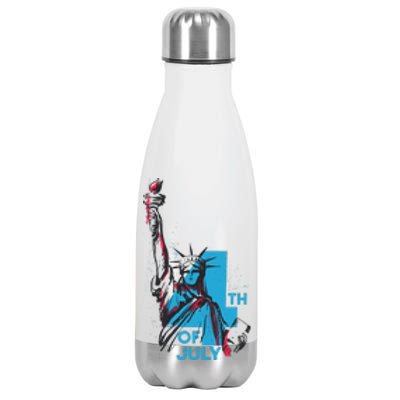 Fourth Of July Statue Of Liberty Stainless Steel Insulated Water Bottle