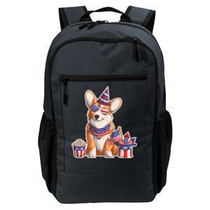 Fourth of July USA American Corgi Daily Commute Backpack