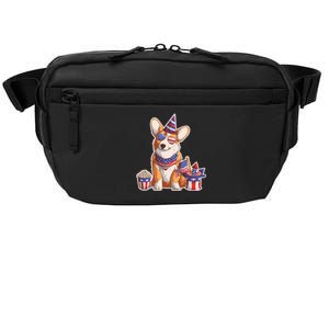 Fourth of July USA American Corgi Crossbody Pack