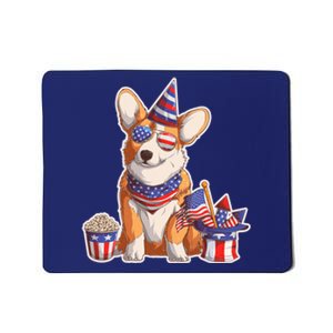 Fourth of July USA American Corgi Mousepad