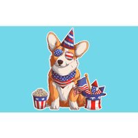 Fourth of July USA American Corgi Bumper Sticker