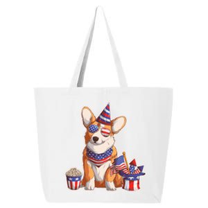 Fourth of July USA American Corgi 25L Jumbo Tote