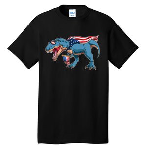 Fourth of July USA American T-Rex Tall T-Shirt